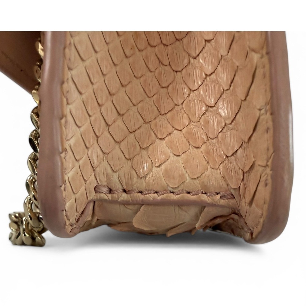 Versace Medusa Python Wallet On Chain Crossbody Bag Nude Peach WOC - Picture 4 of 16